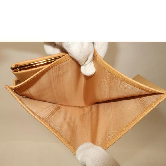 Chanel Bifold Beige Wallet Leather Thin Light - Picture 7 of 10